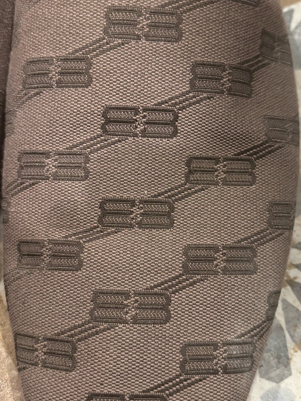 Balenciaga Brown Patterned Slip-On Loafers Mules  Size 11 - Picture 5 of 6